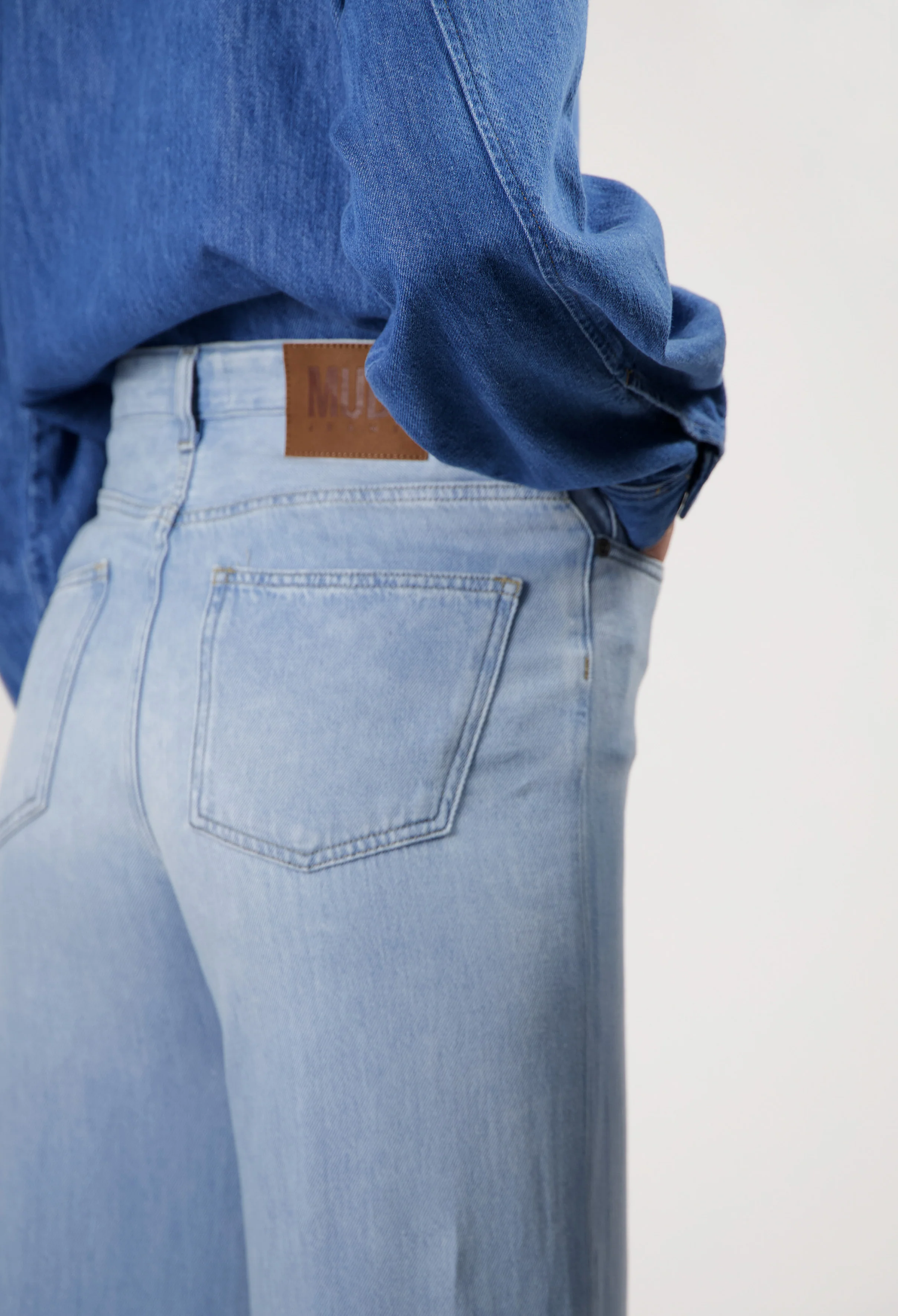 Reese Denim Shirt - Medium Stone - Image 3